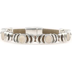 Qoss Taupe Armband Nora Creme