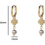 Day&Eve Oorringen Clover Hoop Bronze | Goud