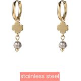 Day&Eve Oorringen Clover Hoop Bronze | Goud