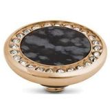 Melano - Vivid Crystal Gem - Steentje - Snowflake Obsidian Rosé - 12 mm