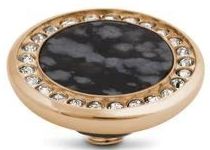 Melano - Vivid Crystal Gem - Steentje - Snowflake Obsidian Rosé - 12 mm