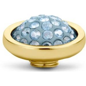 Melano - Vivid - Steentje - Goud - Aquamarine - 10 mm