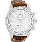 OOZOO Timepieces Horloge Bruin Croco/Zilver | C6040