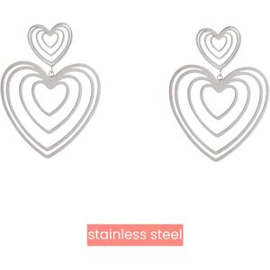 Day&Eve Oorbellen Sonar Heart Earring | Zilver