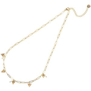 Go Dutch Label Schakel Ketting met Driehoekjes Goud