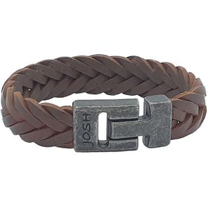 JOSH Heren Leren Armband Bruin | 24001-bra