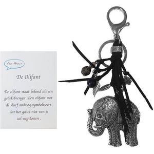 Tas/sleutelhanger De Olifant Zwart