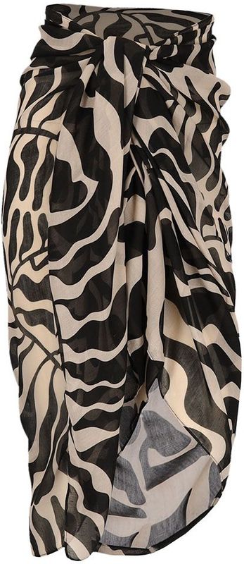 Sarlini Pareo Sjaal Cotton Zwart/Zand