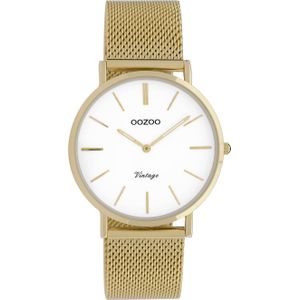 OOZOO Timepieces Horloge Vintage Goud/Wit | C9910