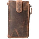 Leather Design Phone Bag Telefoontasje Hunter Bruin