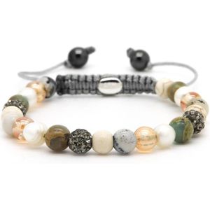 Karma Armband Spiral Penny Grey Crystal