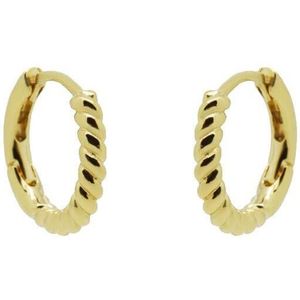 Karma Oorringen Hinged Hoops Half Twisted 10 mm Goud