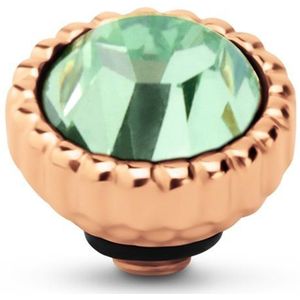 Melano - Twisted Bali Petite - Steentje - Chrysolite - Diameter 7 mm - Edelstaal