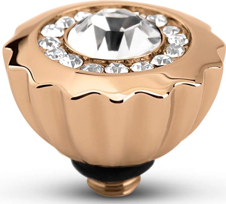 Melano - Twisted Ribbed CZ - Steentje - Crystal - 10,5 mm