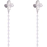 Day&Eve Oorbellen Leaf With Pearls Zilver