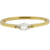Karma Ring Single Zirconia Oval Goud