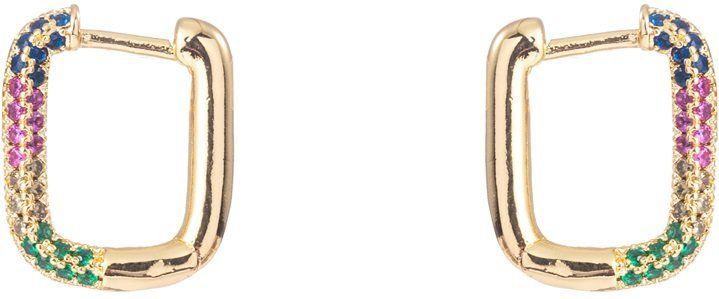 Go Dutch Label Oorbellen Shiny Rounded Square Goud