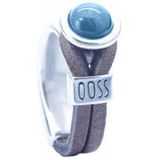 Qoss Taupe Ring Gwen Hemelsblauwe Bol - Maat XL