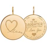 iXXXi Charm Pendant Daughter Love Big Goud