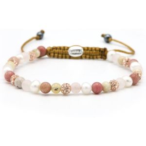 Karma Armband Spiral Pink Sky Rose Crystal