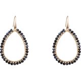 Day&Eve Hang Oorbellen Beads Open Drop Black Mix | Goud