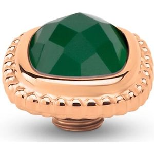 Melano - Vivid Bali CZ Square - Steentje - Ocean Green - 10 mm