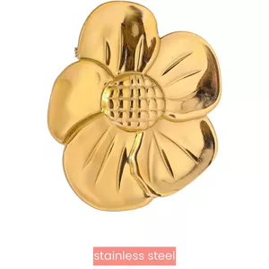 Gold Metal Flower/rose Lapel Pn / Corsage / Buttonhole / Boutonnère
