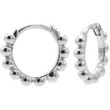 Karma Oorringen Hinged Hoops Dots 10 mm Zilver