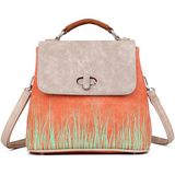 Hi-di-hi Handtas/Schoudertas Grassy Orange/Beige