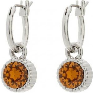 Biba Hang Oorbellen Zilver met Swarovski Steentje Topaz