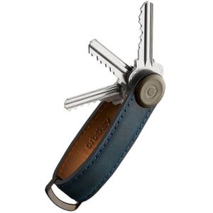 Orbitkey 2.0 Leather Key Holder Crazy Horse Marine Blue