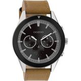 OOZOO Timepieces Horloge Zilver/Zwart | C10801