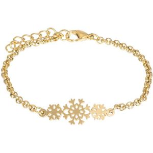 iXXXi Schakel Armband Snow Flake Goud