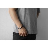 AZE Jewels Armband Iron Double Shot Black | Maat L