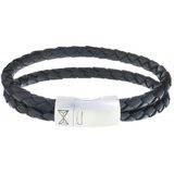 AZE Jewels Armband Iron Double Shot Black | Maat L