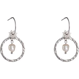 Day&Eve Oorbellen Sun With Pearl Zilver