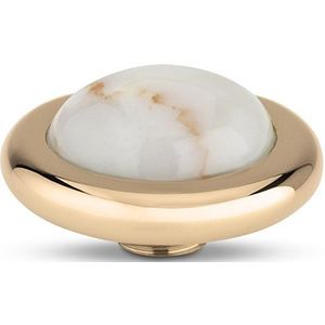 Melano - Vivid Rounded Gem - Steentje - Red Picasso Jasper - 12 mm