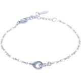 Kalli Armband Together White 2 mm Zilver