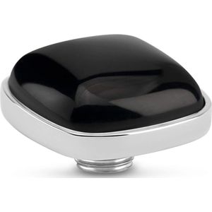 Melano Vivid Bulb Square Steentje Black Zilver