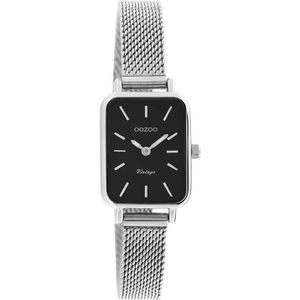 OOZOO Timepieces Horloge Vintage Zilver/Zwart | C20267