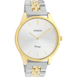 OOZOO Timepieces Horloge Vintage Zilver/Goud | C9984