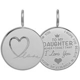 iXXXi Charm Pendant Daughter Love Small Zilver