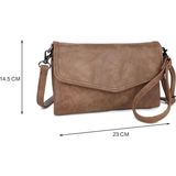 Wimona Envelop Schoudertasje / Clutch Alessandra Taupe