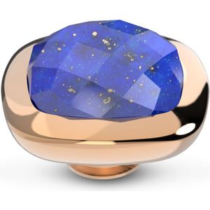 Melano - Vivid Lined - Steentje - Lapis Lazuli - 10 mm - Edelstaal