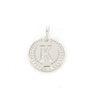 Imotionals Ronde Kettinghanger Letter K Zilver