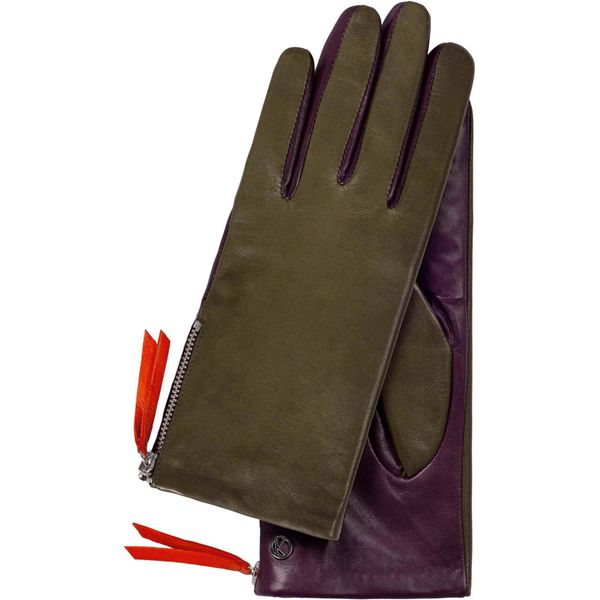 Paarse leren handschoenen vingerloos met rits voor dames of heren Accessoires Handschoenen & wanten Rijhandschoenen 