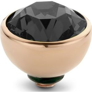 Melano Twisted Basic CZ Steentje Transparant Black | Rosé