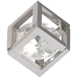 iXXXi Charm Hollow Cube Stone Zilver