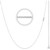 iXXXi Ketting met Logo 1 mm Zilver 80 cm