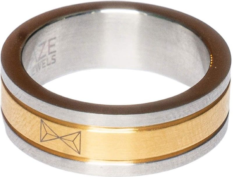 AZE Jewels Ring Sphere Inox/Dore | Maat 19